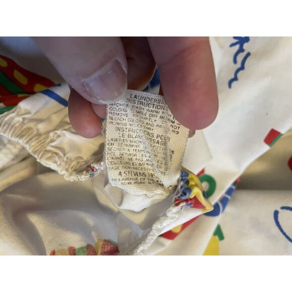 Vintage OshKosh B'Gosh Twin Fitted Sheet Transportation Tractor Boys Bedroom 90s - Picture 3 of 4